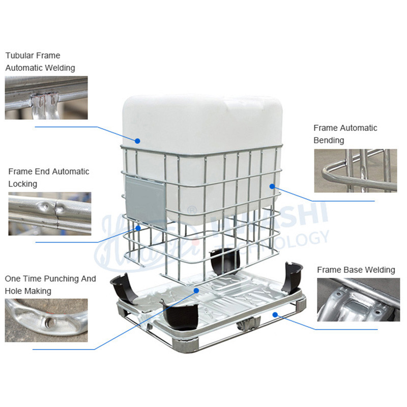 IBC Cage Base Frame Saldatura macchina per IBC 1000L cella in acciaio inossidabile