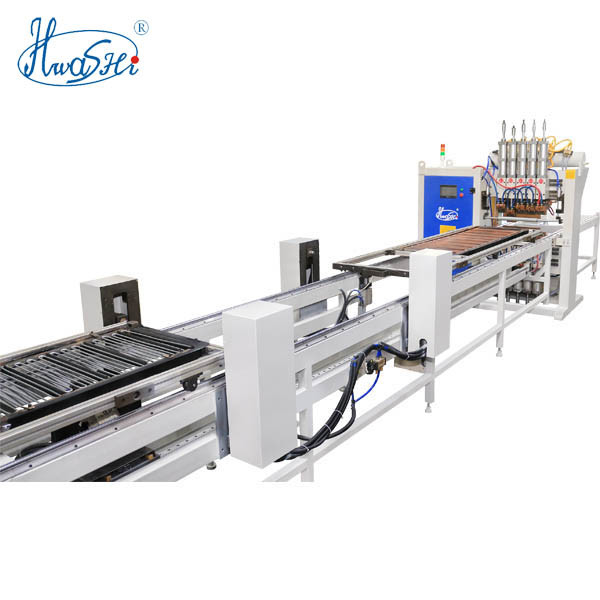 Hwashi Automatic Multi Point Refrigerating Condenser Wire Mesh Spot Welding Machine Low Carbon Steel Wire Mesh Saldatura