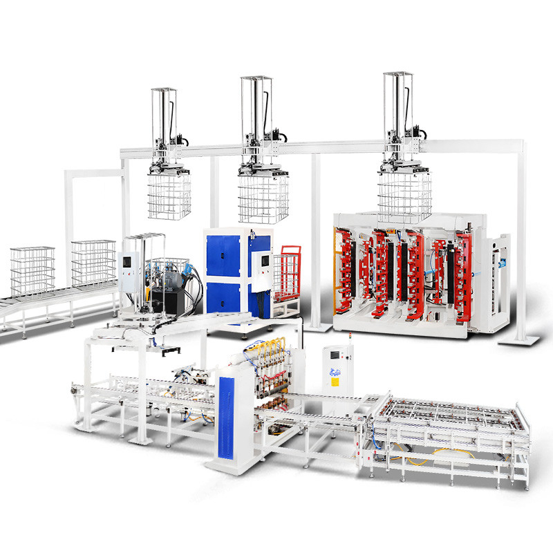 Fabbrica Hwashi Griglia IBC, linea di produzione IBC Cage Frame, lBC Cage Frame Locking Machine