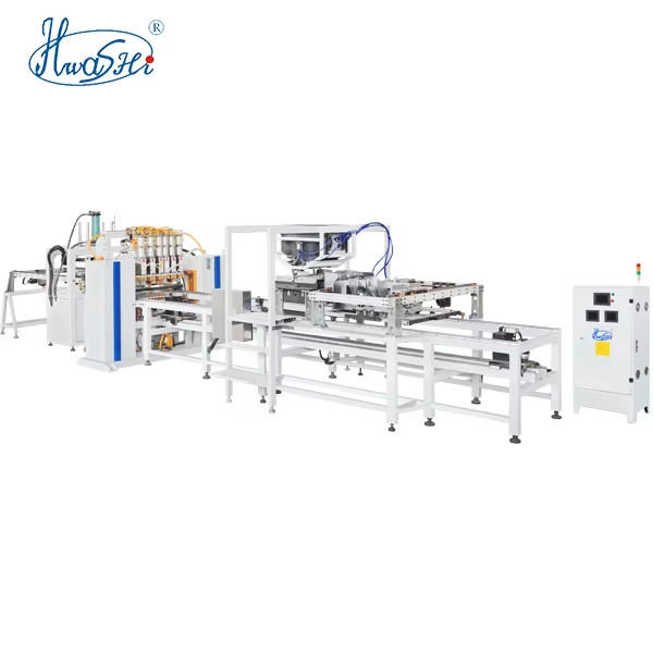 HWASHI attrezzature di saldatura galleria automatico stile multi-testa linea di saldatura a punti macchina per recinzione a maglia in prezzo