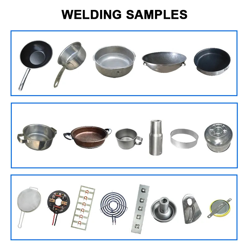 Hwashi Proiezione Saldatura antiaderente Padella/Acciaio di alluminio Padella di cucina Maniglia Condensatore Discarica Bracket Spot Saldatura Macchina