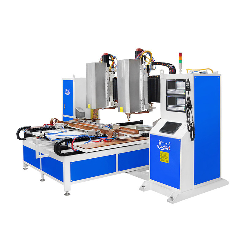 Hwashi CNC Seven Axis Double Heads Auotmaitc macchina di saldatura a punti per telaio per tubi di porta