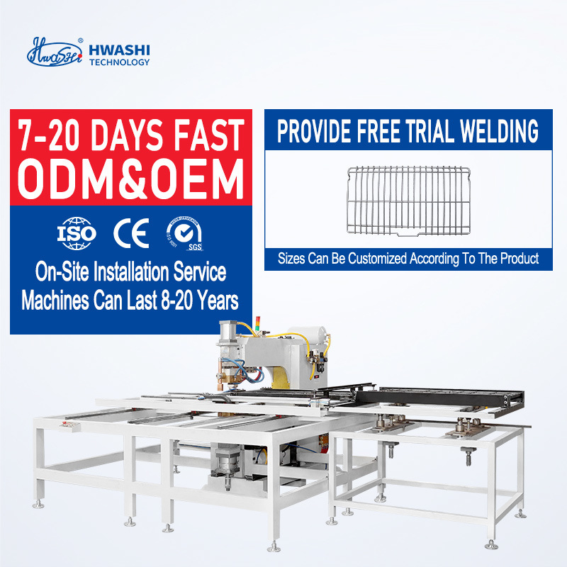 Saldatrice per rete metallica con alimentatore CC trifase MF, larghezza di saldatura effettiva di 1.200 mm e lunghezza di 3.000 mm