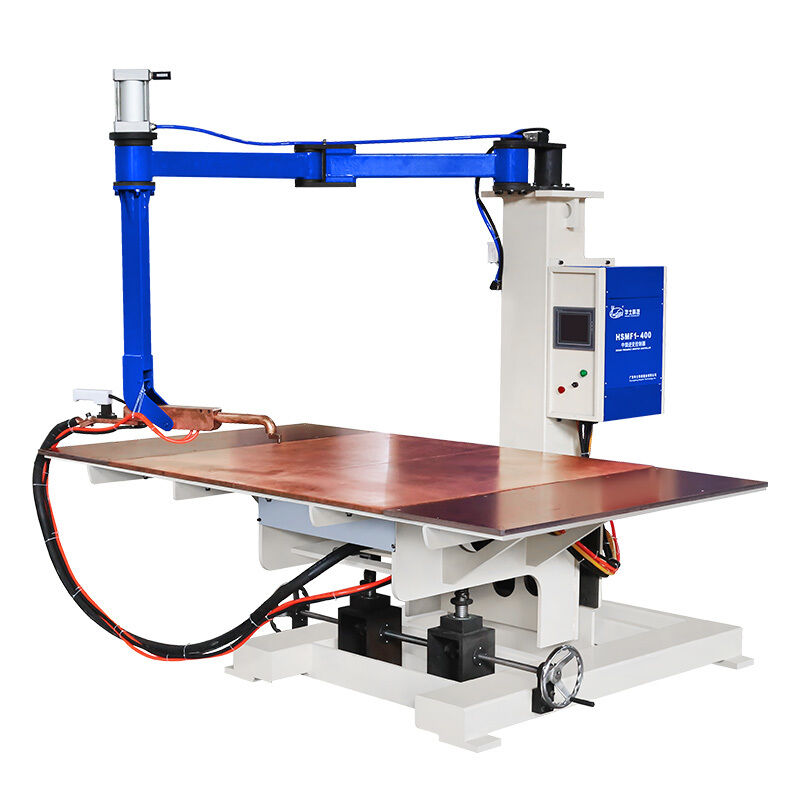 HWASHI Automatic Spot Welding Machine with 34000A Max Current 1200mm Adjustable Width and Digital Touch Screen Control for Sheet Metal