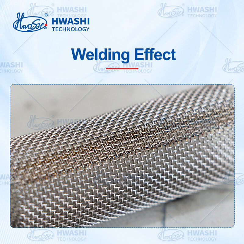 Hwashi Automatic Roll-Round Seam Welding Machine for Woven Wire Mesh Filter Cartridges with Airtight Seams and 50% fewer Processing Steps (Motore automatico di saldatura a cucitura rotonda per cartucce di filtro a maglia di filo tessuto con cuciture a tenuta stagna e un 50% in meno di passaggi di lavorazione)