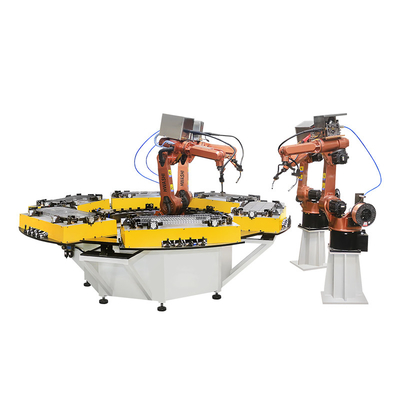 Stazione automatica di Hwashi MIG TIG Welding Robot With Rotating per l'angolo dello scaffale di stoccaggio