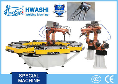I robot per saldatura industriali di asse MIG di HWASHI sei con girano la Tabella