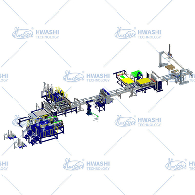 Hwashi Automatic Wire Machine Wire Mesh Deck Shelf Linea di produzione automatica