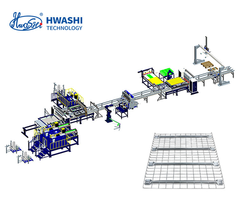 Hwashi migliora il tuo processo produttivo con la macchina di saldatura automatica a gabbia per scaffalature a maglia