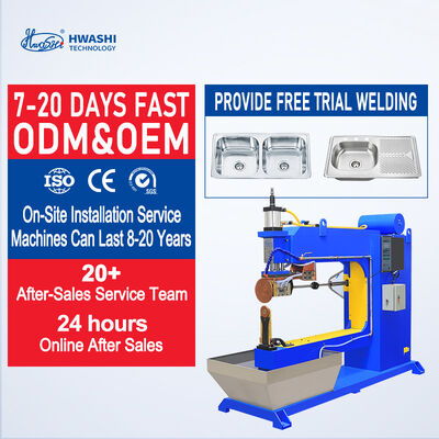 HWASHI 75KVA Input Power Seam Welding Machine con corrente di cortocircuito secondaria massima di 26500A per saldatura automatica a rotolo