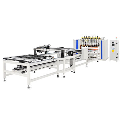 Saldatrice automatizzata per condensatori ad alta velocità con larghezza effettiva regolabile 600-1000 mm e trasformatore CC MF per linea di produzione di condensatori a tubo metallico