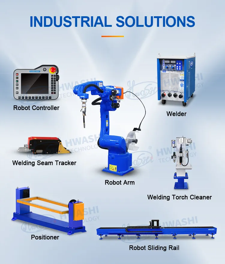Hwashi Industrial CNC Welding Machine Robotica a 6 assi con servo, braccio posizionatore robot di saldatura, robot di saldatura automatico TIG 7