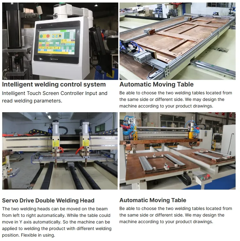 Hwashi multi-punto saldatore automatico mobile per piastre di porte in lamiera inossidabile 1